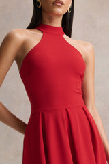 Rhode | Red Halter-Neck Midi Dress