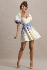 Tapia | Wisteria Print Belted Mini Dress