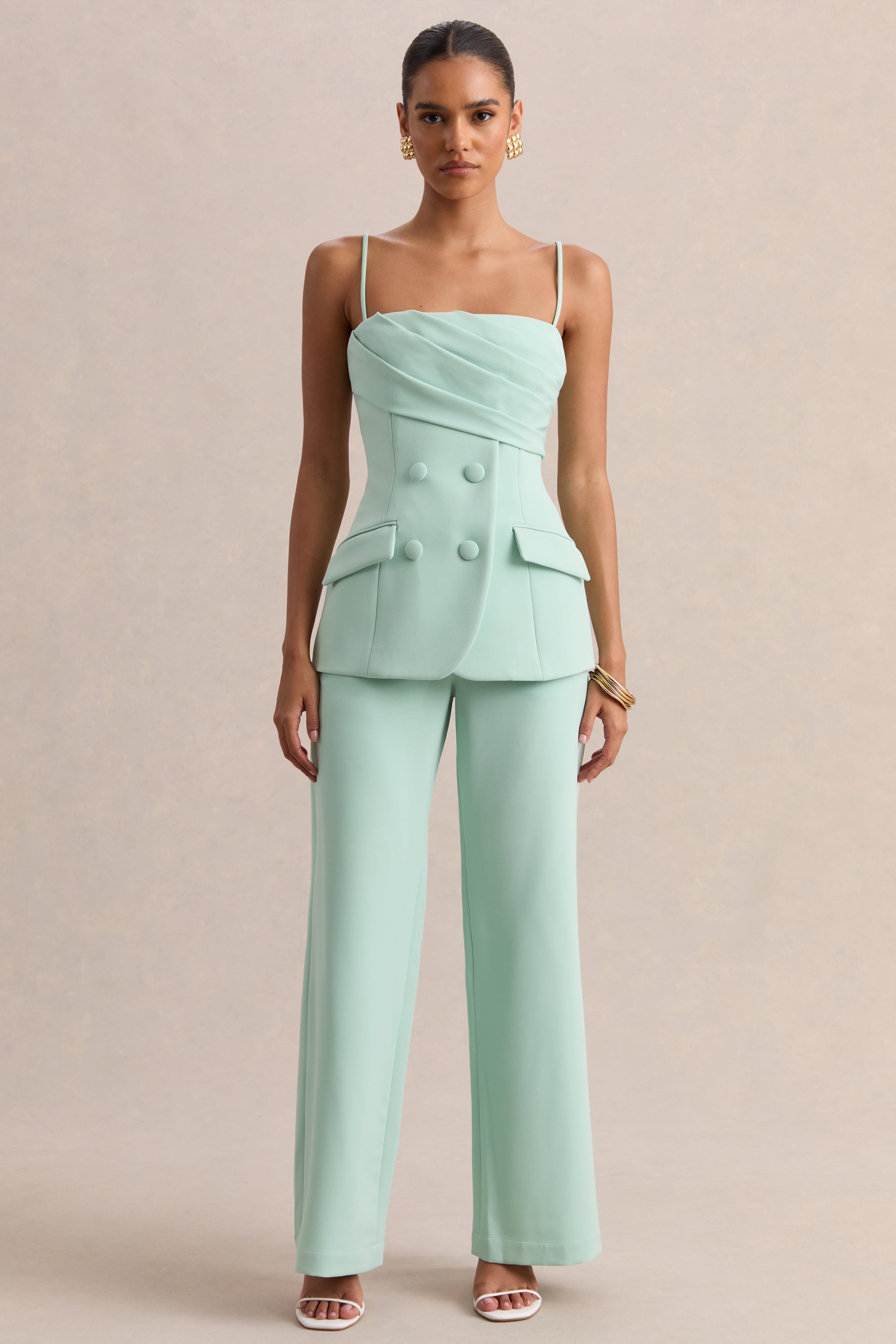 Malou | Sage Tailored Trousers