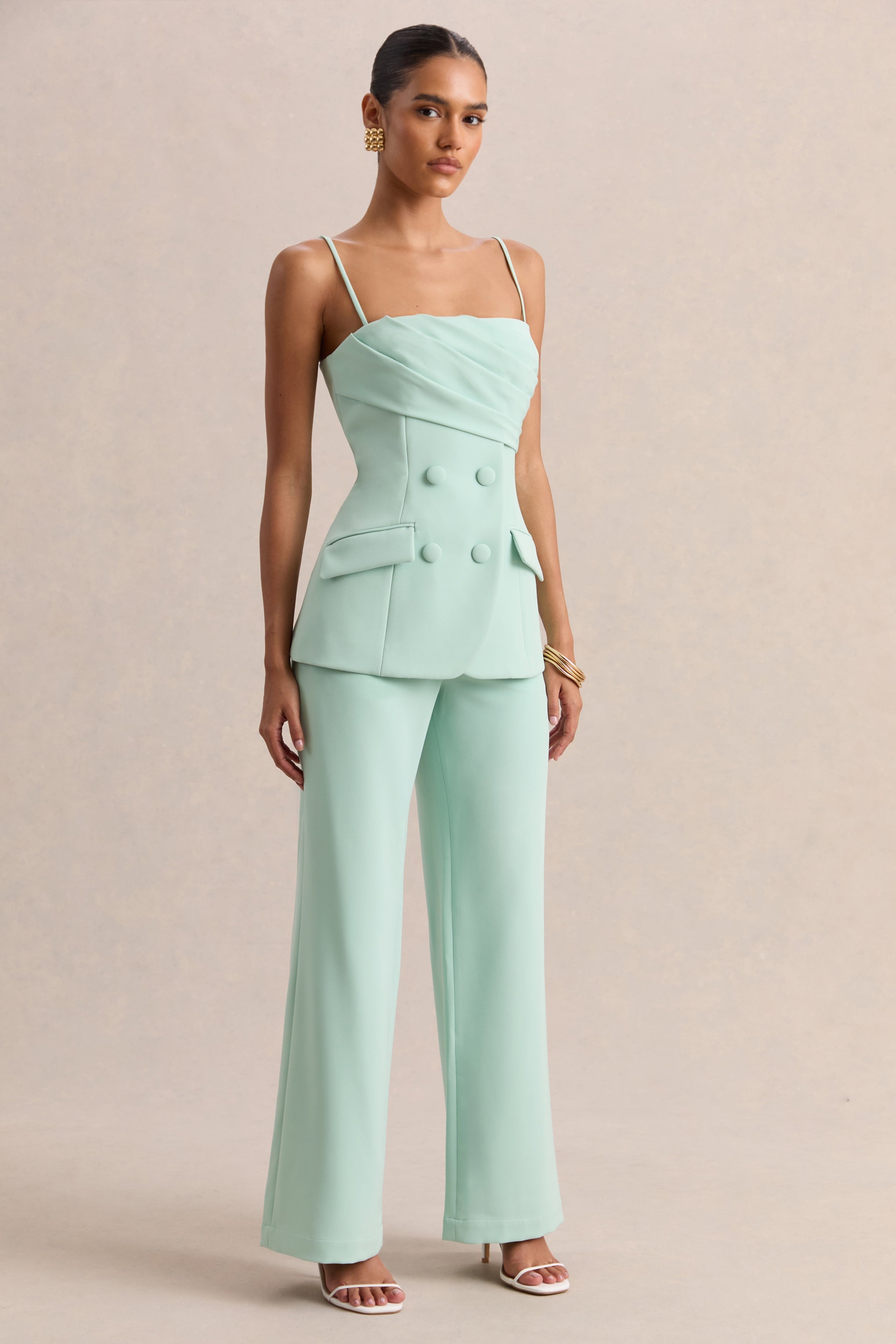 Malou | Sage Tailored Trousers