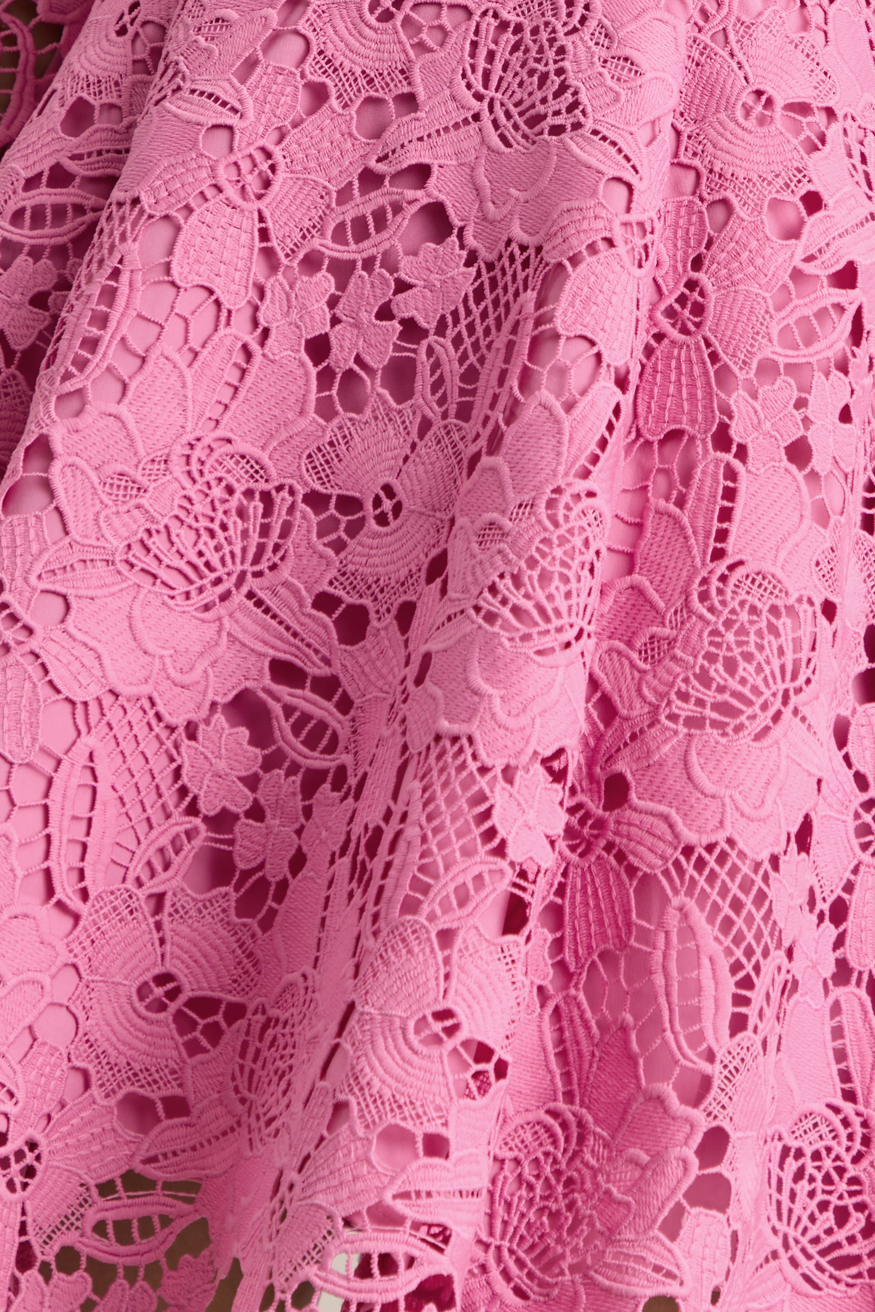 Morina | Pink Lace High-Neck Mini Dress