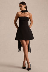 Noor | Bandeau-Neck Mini Dress With Scarf Detail