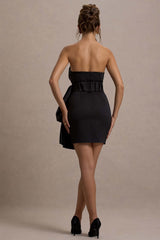 Winner | Black Bandeau Mini Dress With Oversized Bow